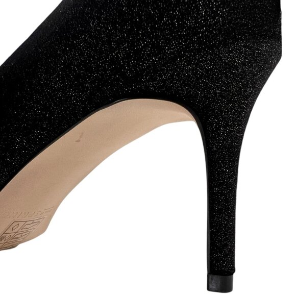 Call It Spring Slip-on Heels Pointed Toe Pumps Black Faux Suede w/Silver 9 NEW - Picture 5 of 9